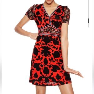 Desiqual Celestino Red Mixed Media Dress